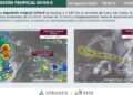 ¿Cuál es la trayectoria de la Depresión tropical Ocho-E?