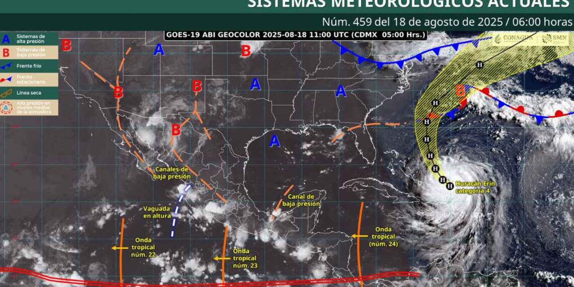 ¿Dónde habrá lluvias debido a las ondas tropicales 23 y 24?