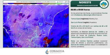 ¿Lluvias y calor para este 6 de agosto en Tamaulipas? Así estará el clima, según el SMN