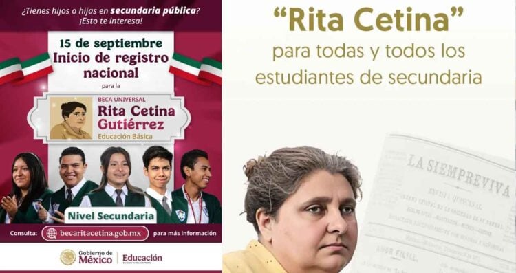 ¿Qué día inicia el registro a la Beca Rita Cetina para estudiantes de secundaria, según la SEP?