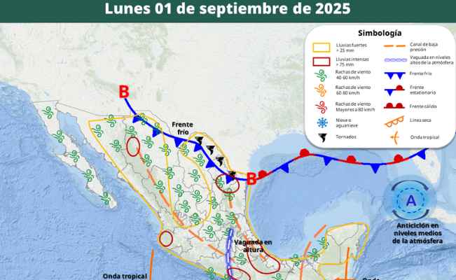 ¿Qué día podría ingresar a México el primer Frente Frío de este 2025, según el SMN?