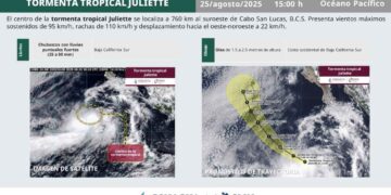 ¿Qué regiones se verán afectadas por la Tormenta Tropical Juliette?