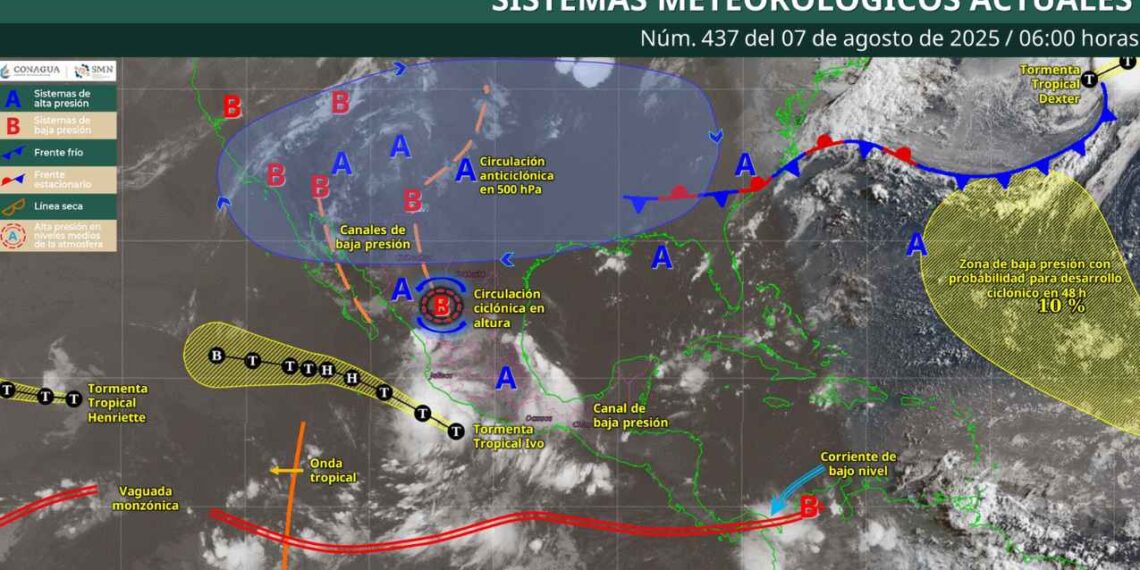 ¿Qué regiones tendrán lluvias intensas por la Tormenta Tropical Ivo?