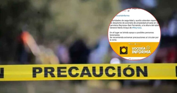 desplome de avioneta Reynosa