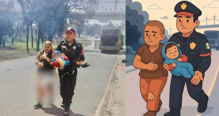 Abuelita se vuelve viral tras rescatar a su nieta en la explosión en Iztapalapa, CDMX
