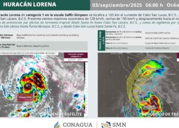 Así se ve el huracán Lorena en su categoría 1 | VIDEOS
