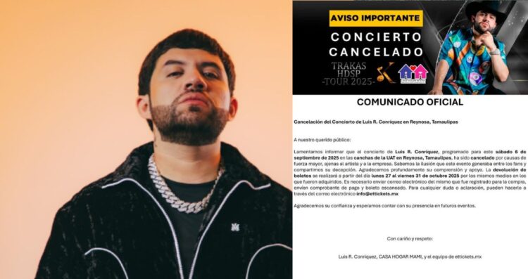 Cancelan concierto de Luis R. Conríquez en Reynosa, Tamaulipas ¿Cuál fue el motivo