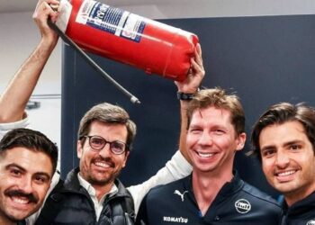 Carlos Sainz podio