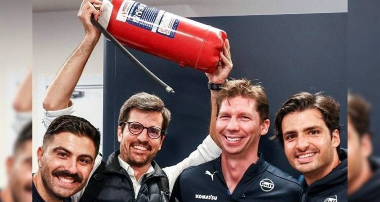 Carlos Sainz podio