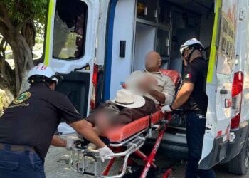 Ciclista lesionado en El Mante