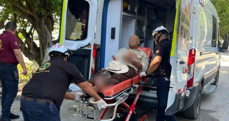 Ciclista lesionado en El Mante