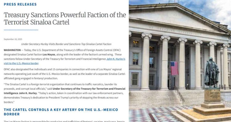 EU designa como organización terrorista a “Los Mayos”, facción del Cártel de Sinaloa; sanciona a 5 personas y a 15 empresas
