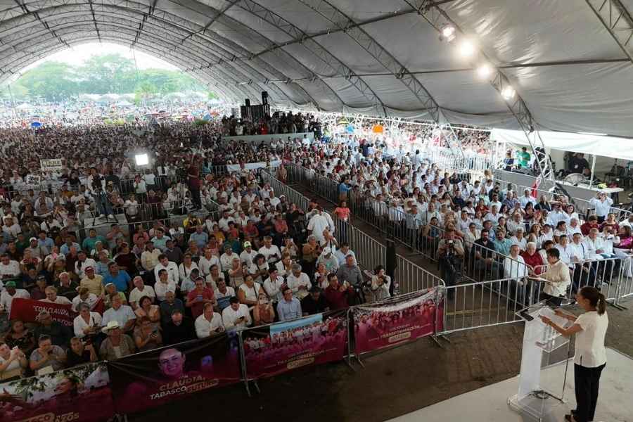 Entre Chiapas, Tabasco y Campeche, Sheinbaum recorrió el sur del país reafirmando compromisos
