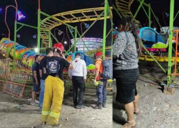 Falla en juego mecánico provoca accidente en feria de Juárez, Nuevo León; hay 2 heridos
