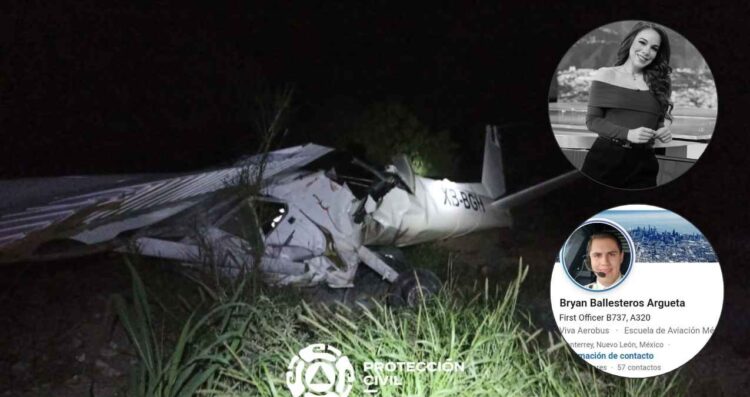 Fiscalía de Nuevo León revela nuevos detalles del accidente donde perdieron la vida Débora Estrella y el piloto Bryan Ballesteros