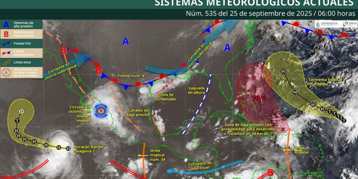 Frente frío No. 4 y el monzón mexicano provocarán lluvias intensas en México: ¿Qué regiones se verán afectadas?