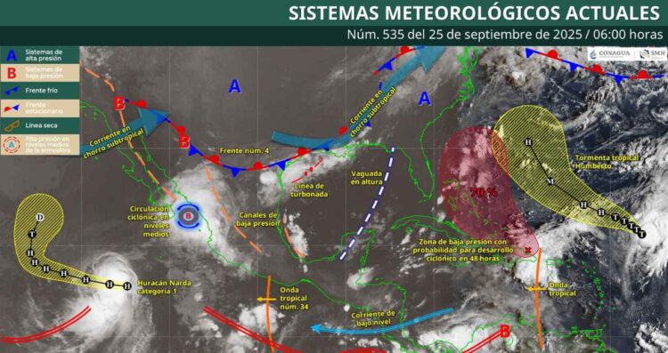 Frente frío No. 4 y el monzón mexicano provocarán lluvias intensas en México: ¿Qué regiones se verán afectadas?