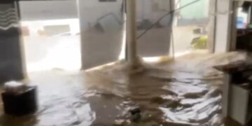 Fuertes lluvias en Monterrey