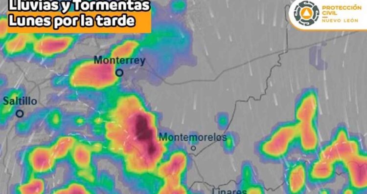 Habrá fuertes lluvias todo el día en Nuevo León