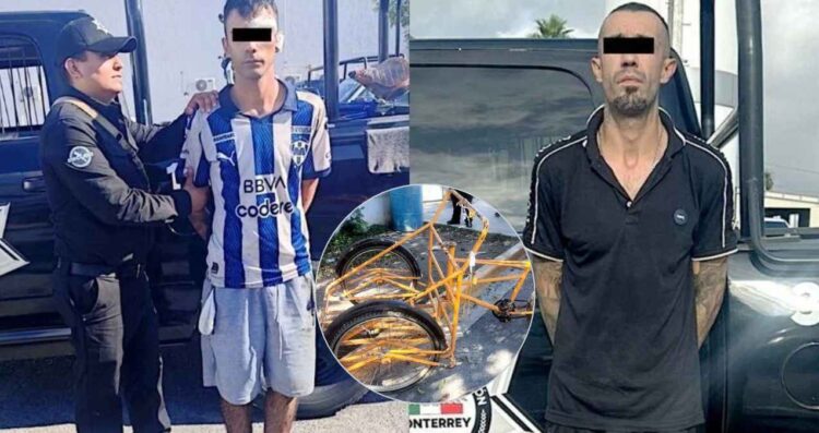 Hermanos son detenidos por robar triciclo en Monterrey, NL