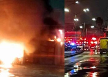 Incendio consume tarimera Apodaca