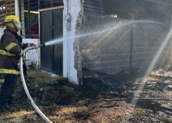 Incendio salón en Mante