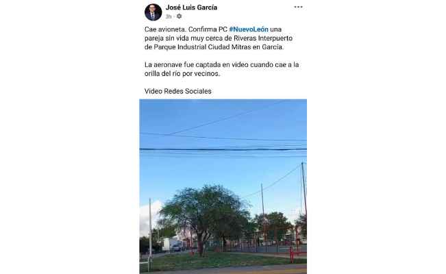 José Luis García informa accidente de la avioneta en García y descubre que se trataba de su exesposa, Débora Estrella