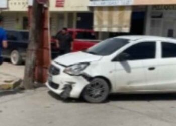 Joven ignora señal de alto y provoca choque en El Mante, Tamaulipas
