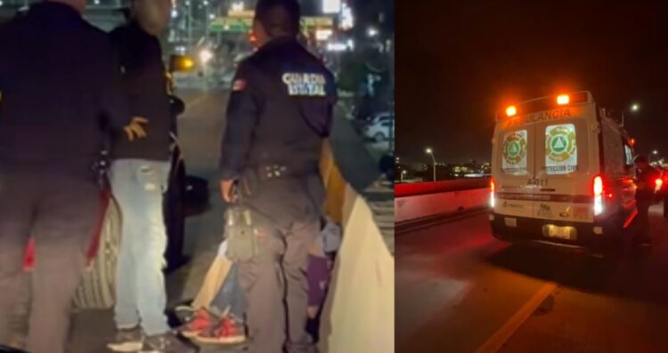 Joven intenta lazarse de puente en Matamoros, Tamaulipas