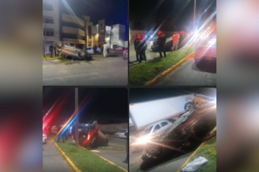 Joven vuelca en Tampico (1)