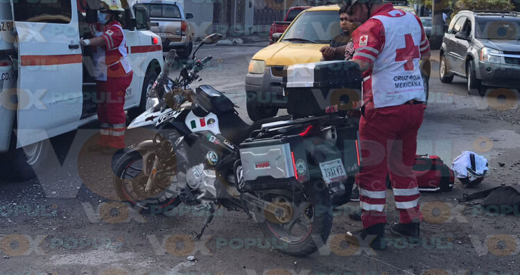 Motociclista derrapa en zona lodosa y resulta lesionado en Ciudad Victoria, Tamaulipas