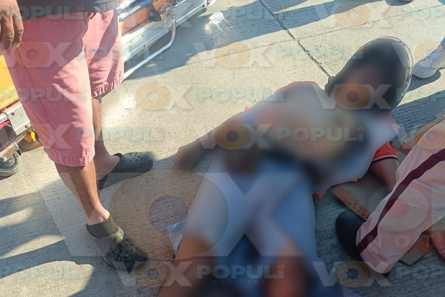 Motociclista derrapa y termina hospitalizado en Altamira, Tamaulipas