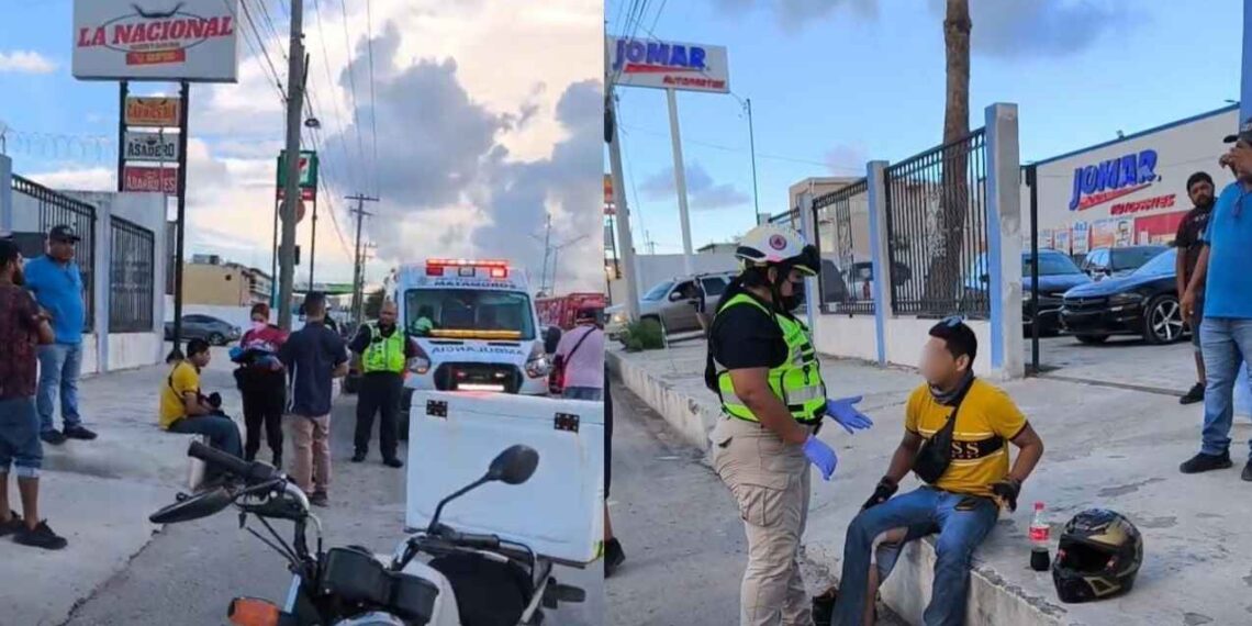 lesiones menores motociclista Matamoros