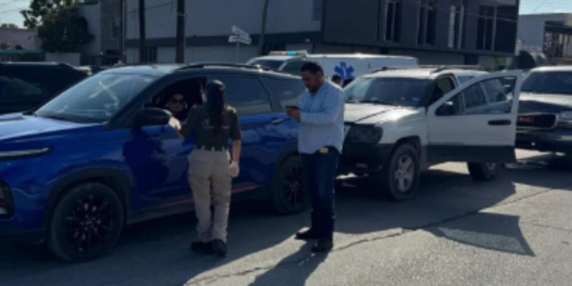 Mujer embarazada resulta herida en accidente vial en Matamoros, Tamaulipas