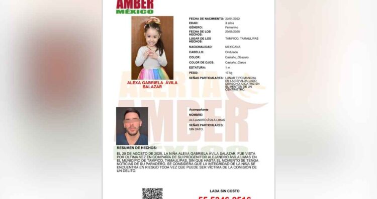 Alerta Amber niña en Tampico