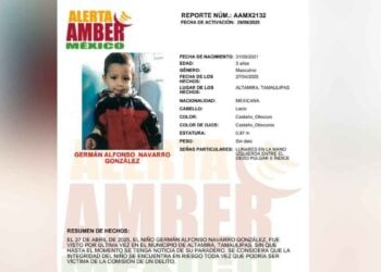 Alerta AMBER desaparecido Altamira
