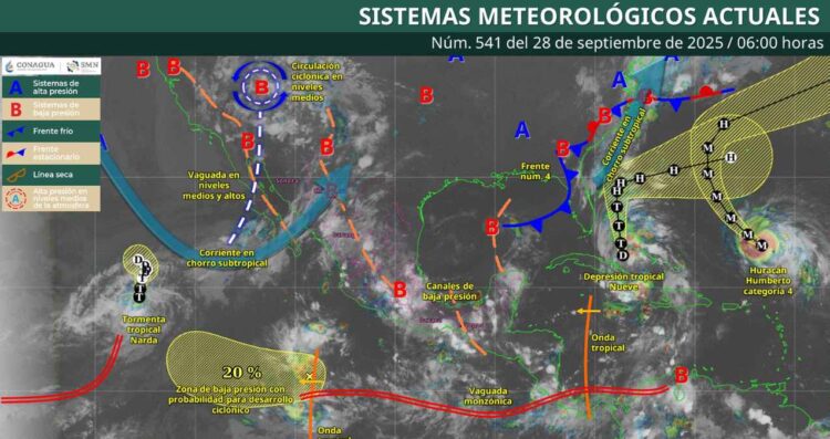 Onda tropical y frente frío provocarán tormentas: ¿En qué estados afectará?