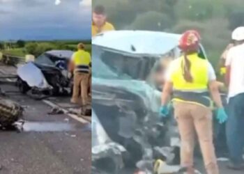 Reportan fuerte accidente entre dos tráileres y un vehículo en la carretera Tampico-Mante