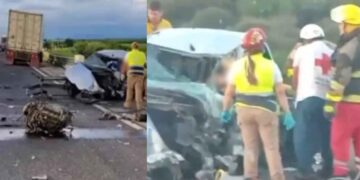 Reportan fuerte accidente entre dos tráileres y un vehículo en la carretera Tampico-Mante