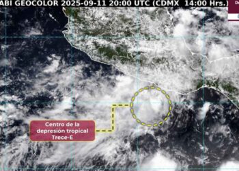 Se forma la Depresión tropical 13-E: ¿Cuál es su trayectoria?