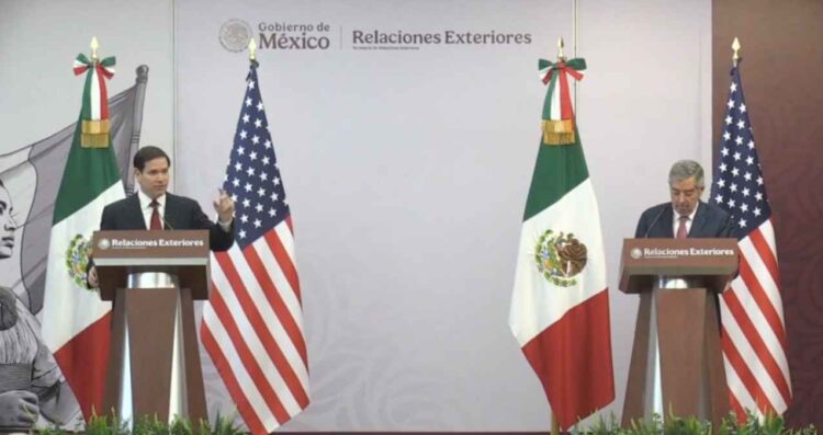 Secretario de Estado de EU, Marco Rubio realiza conferencia junto al canciller, Juan Ramón de la Fuente