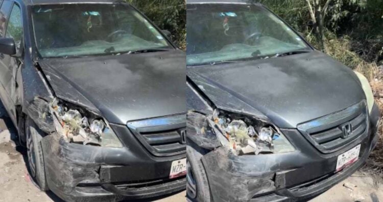Sujetos causan accidente en Matamoros