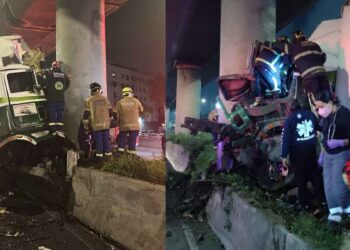 Tráiler choca contra pilar del Metro en la avenida Oceanía de la CDMX; reportan un muerto