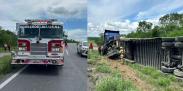 Tráiler vuelca Linares