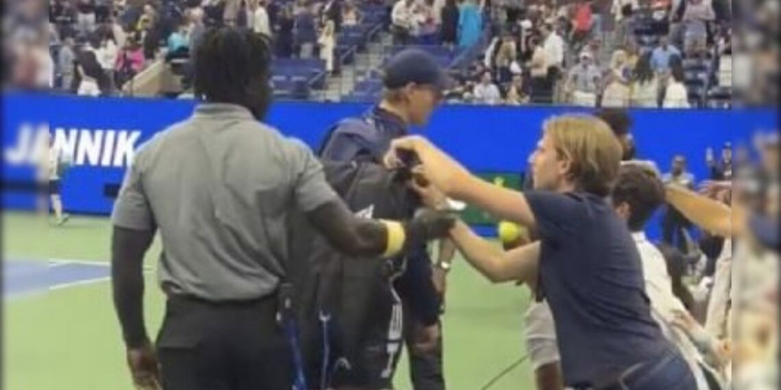 US Open incidente aficionado