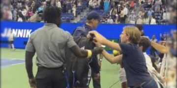 US Open incidente aficionado