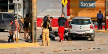 accidente con motociclista en victoria