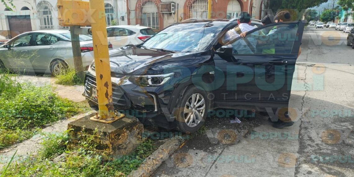 accidente vial en el centro de victoria