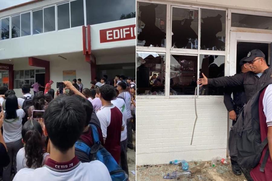 agresión a director de CETis 78 Altamira