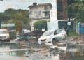 auto cae en zanja en madero